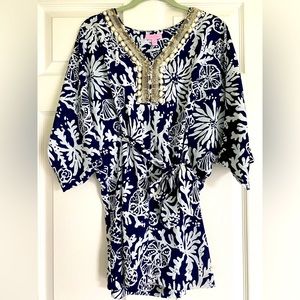 Lilly Pulitzer Wilda beaded caftan dress XS